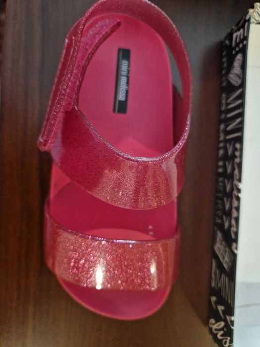 Sandálias mini melissa cosmic sandal pink glitter