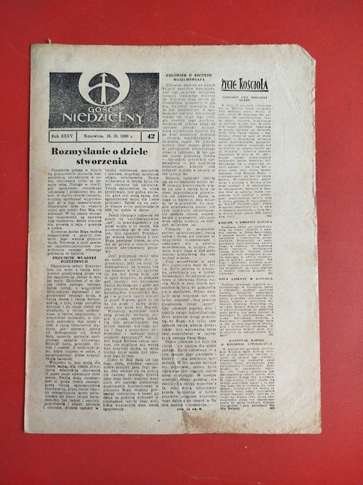 Gość niedzielny, tygodnik katolicki 42/1966, 16 października 1966