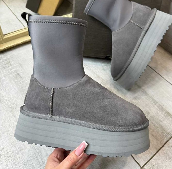 Женские зимние ботинки UGG Classic Dipper Boot высокие угги диппер