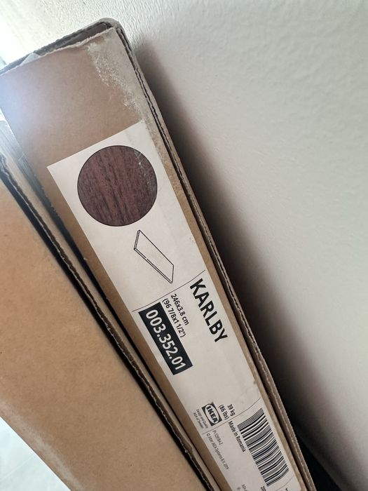 Ikea blat orzech KARLBY 2,46 m x 2 sztuki