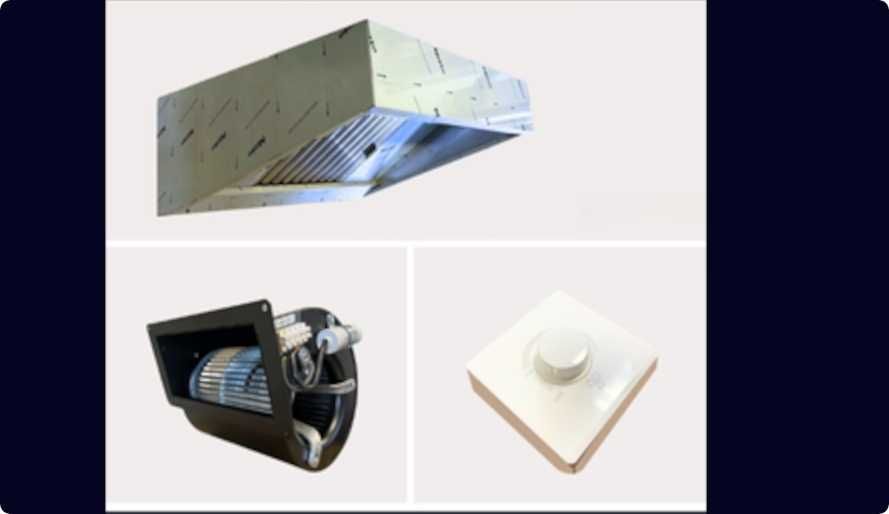 Exaustor completo para cozinhas profissionais