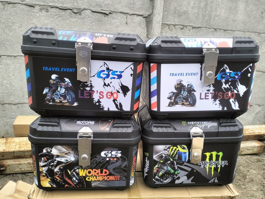 Пластиковые и Алюминевые кофры на два 45л,47L,52л,55л,65л,80л Givi