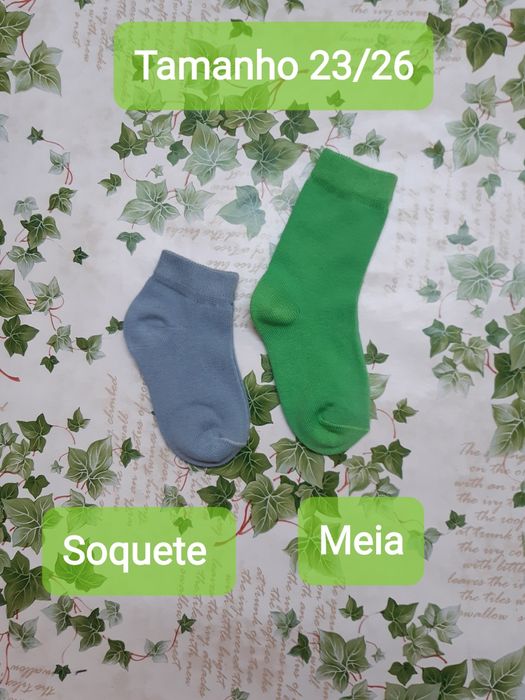 Meias menina, 14, 28 ou 42 pares tamanho 23/26