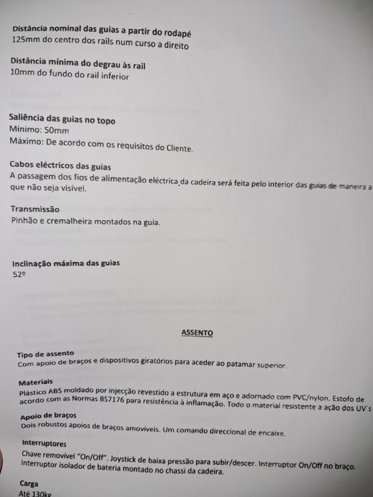 Cadeira elevatória levita para interior
