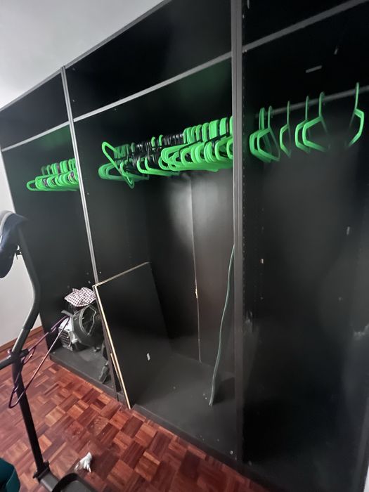 3 modulos roupeiro PAX Ikea Preto Castanho