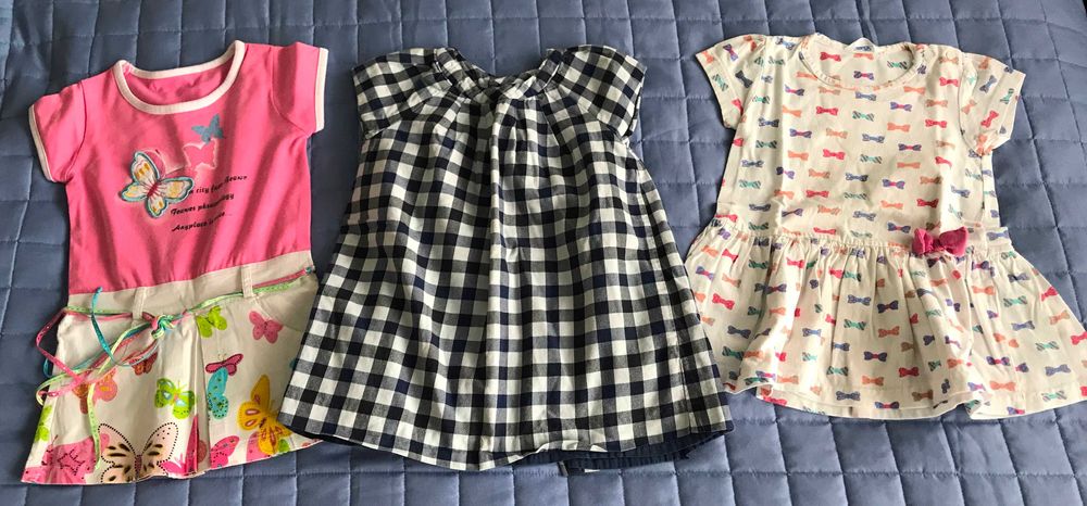 WIOSNA LATO zestaw ubrań dla dziewczynki r.86 40 szt bdb!