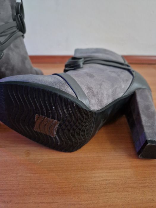 Vices - Botki szare zamszowe - 36