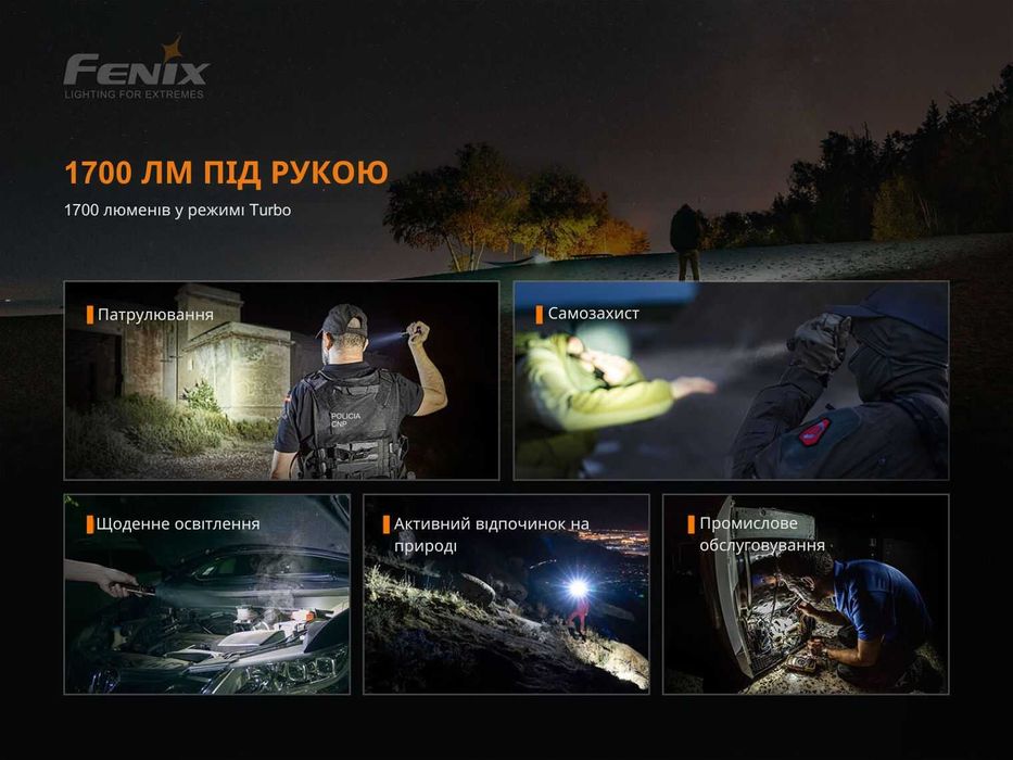Fenix PD35 V3.0 Ліхтар (1700 Люмен) Офіційна Гарантія 5 років!