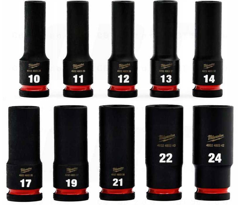 Набір подовжених головок Milwaukee ShW 1/2" 10 шт