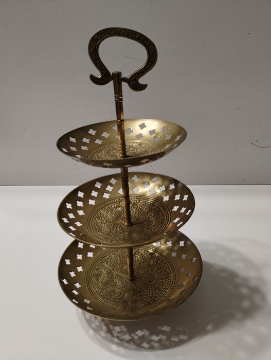 Patera mosiężna etażerka