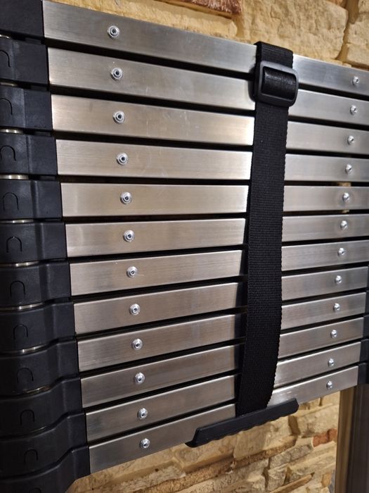 Drabina teleskopowa stal nierdzewna 3.8m. NOWA