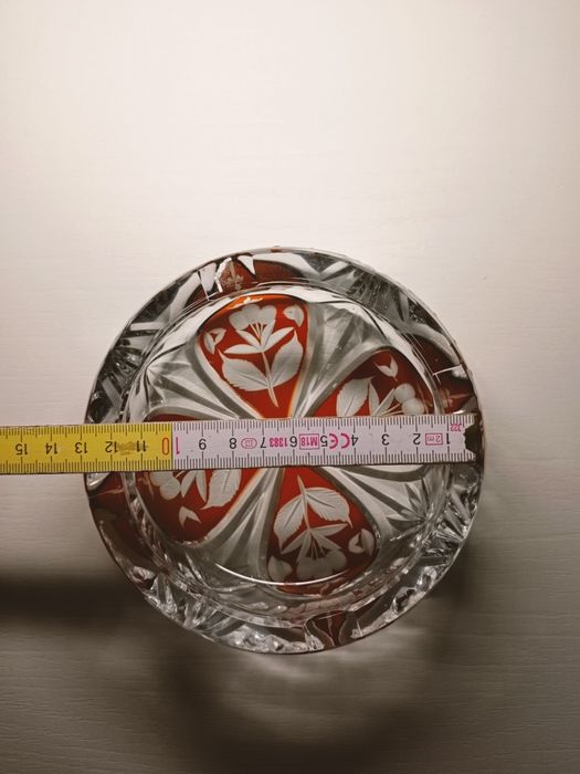 Kryształowa popielnica Huta Julia