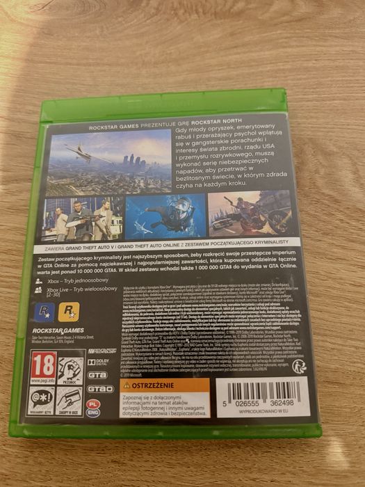 GTA V (GTA 5) – Xbox One / Series S|X – płyta + mapa – komplet