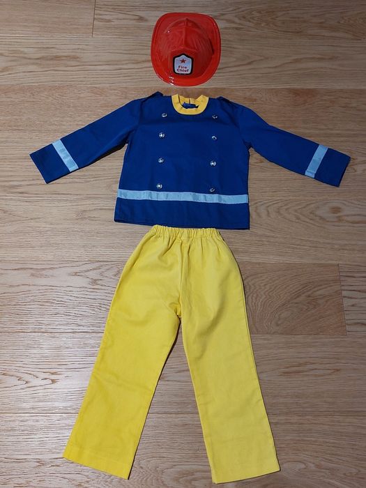 Strój strażaka Sama mundur strażacki kask bal karnawałowy Halloween