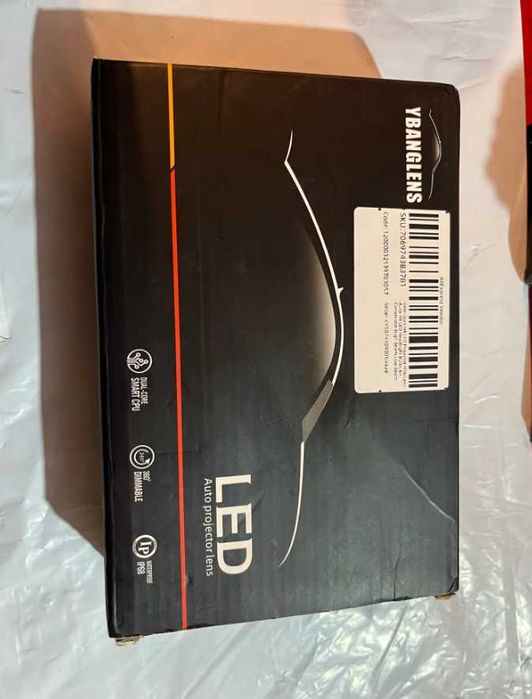 Мини лед линзы h4 y7d автомобильные лампочки