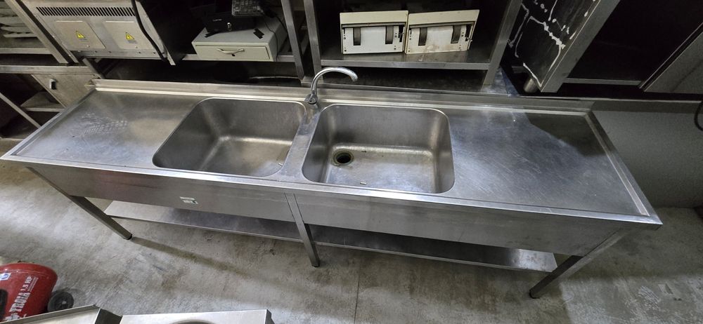 Lavatório inox 2 pias