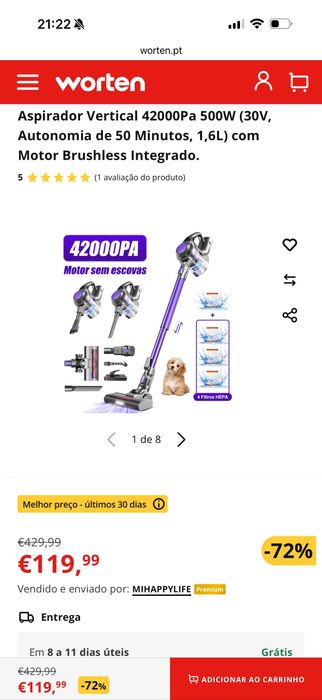 Vendo aspirador de mão adormii