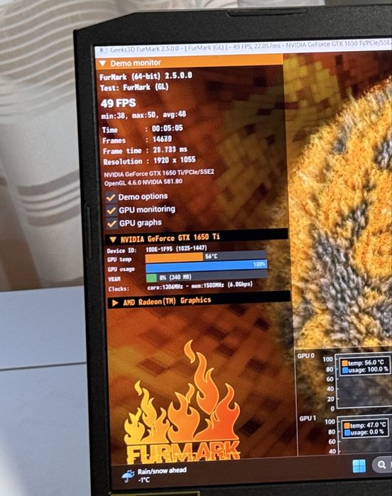 Acer Nitro 5 / 144Hz/GTX1650Ті/Ryzen5/16GB/Ноутбук.