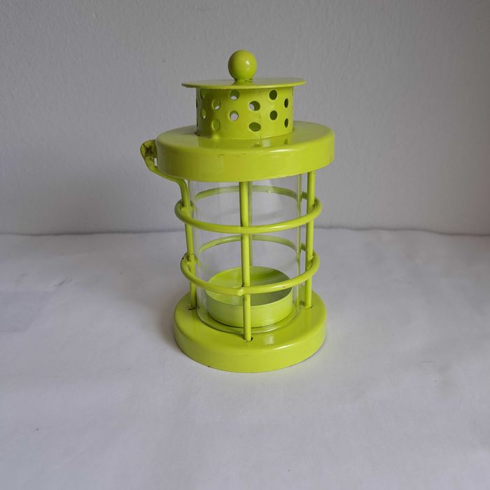 Latarenka latarnia lampion na tealight limonkowa