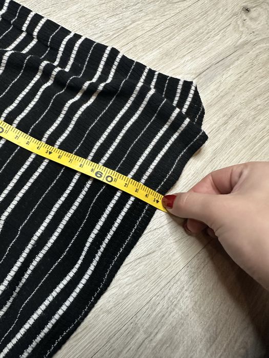 Półgolf damski w paski | czarny z białymi paskami | M / 38