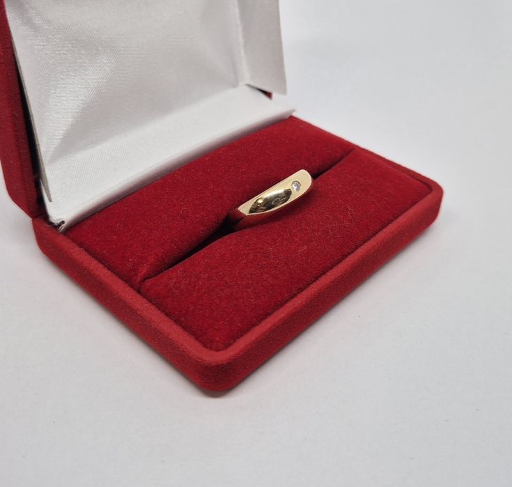 Obrączka złota 4,70 g, diament, złoto 14 KT, Komis Jasło Czackiego