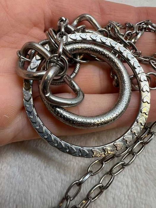Naszyjnik Basic casual serca serduszka metal metalowy grunge 2