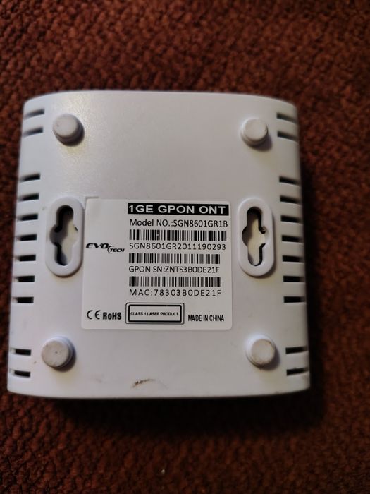 EvoTech SDN8601GR1B GPON/EPON ONT bridge SC/APC 1x SC/APC 1x Gigabit