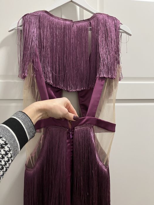 Sukienka Fiolet Babylon Balmain Les Bourdelles S włoska