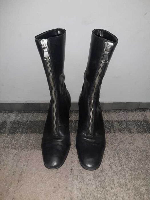 Skórzane botki Zara Woman 38