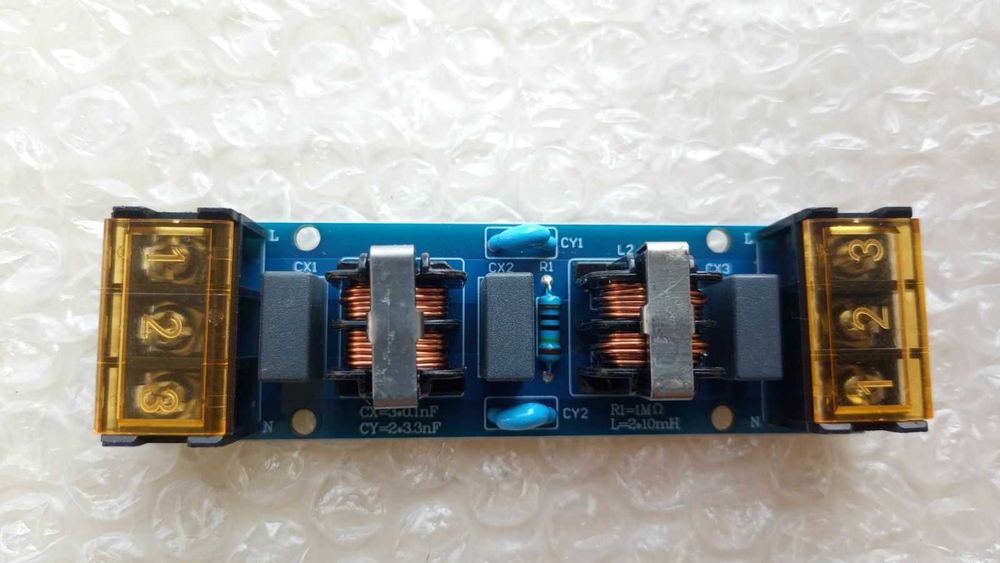 AC ~220 V 50 Hz помехоподавляющий сглаживающий LC фильтр ток до 6 А