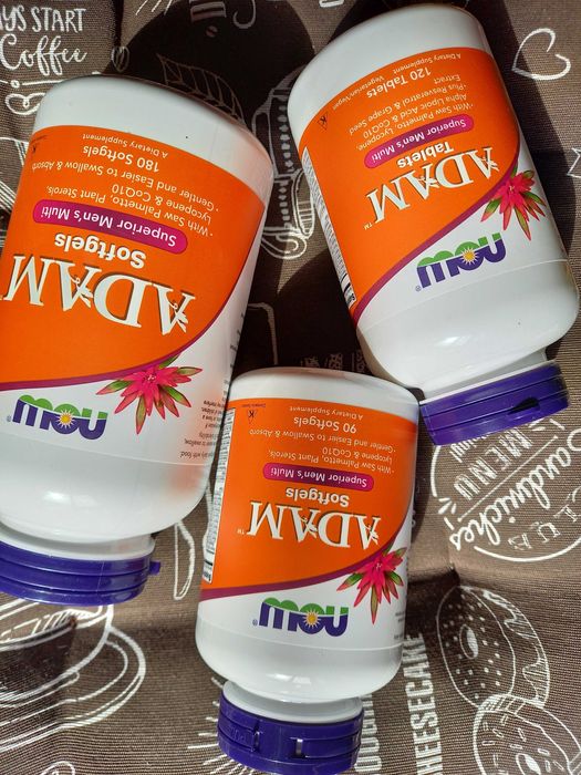 Комплексні вітаміни Adam адам Eve ева для мужчин женщин Now Foods