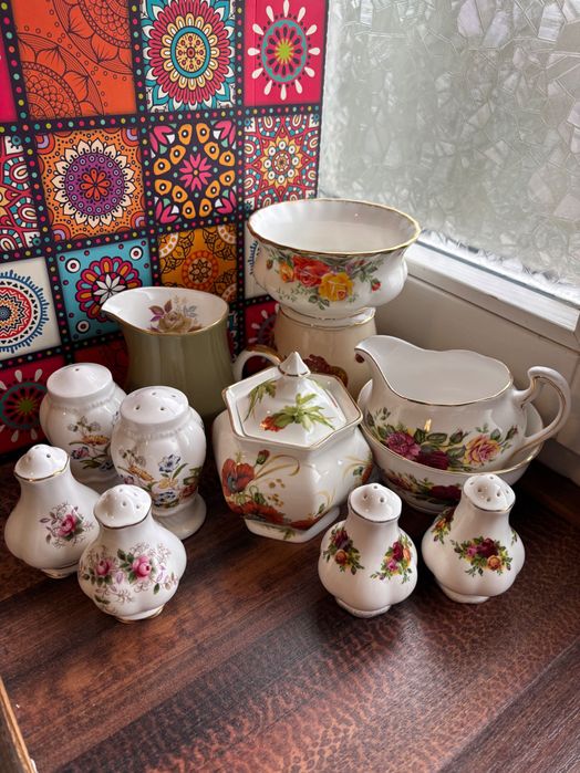 Вінтажна порцеляна Англія Європа тарілки тріо посуд