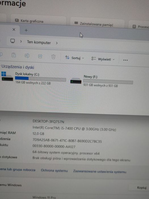 Pc GTX1080 i5 7gen. 12GB RAM 256gb SSD+ 1TB hdd gamingowy