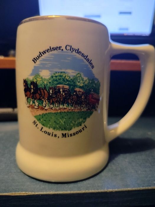 Kufel do piwa Budweiser z lat 70 USA