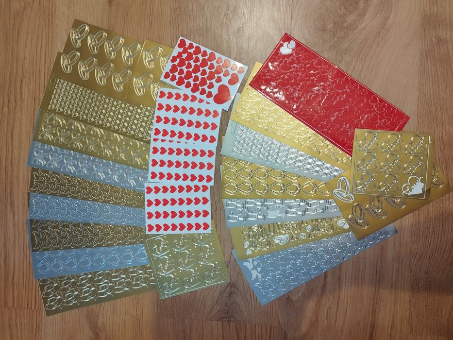 Naklejki stickery ślubne na wesele księga gości