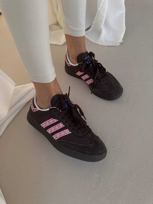 !ВАУ! Adidas Samba Brown Pink Lace | 36 37 38 39 40 41