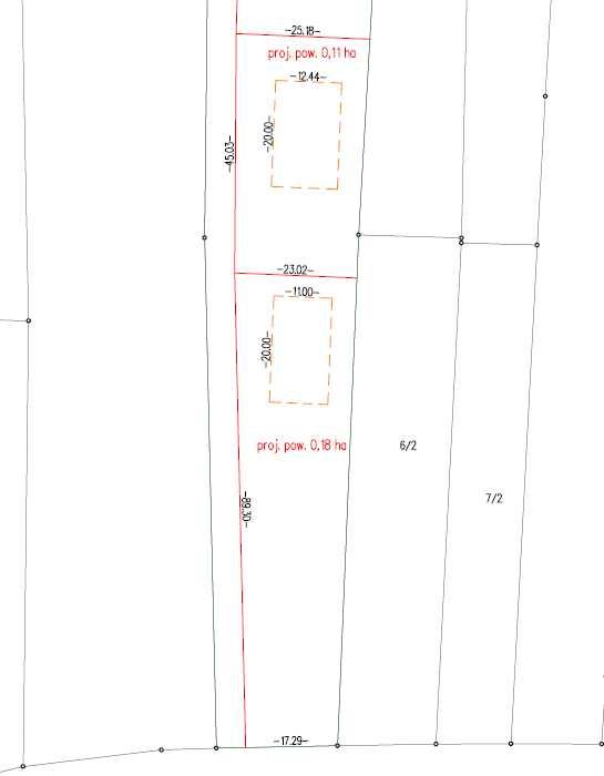 Działka budowlana 18 ar Łęki Dolne