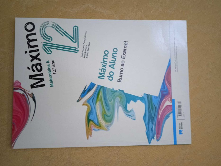 Caderno de Fichas - Máximo - Matemática A - 12.º Ano (NOVO)