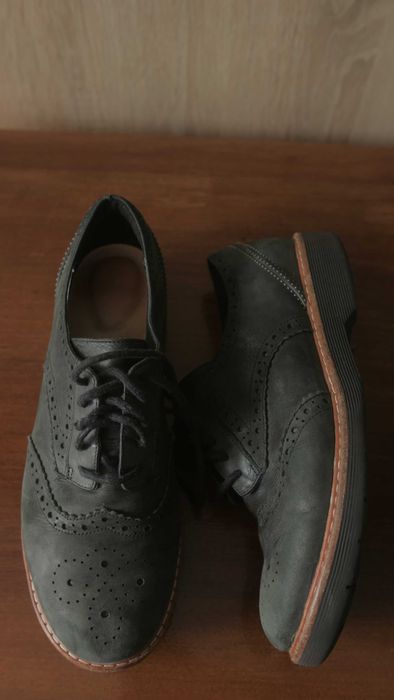 Чорні чоловічі туфлі броги Clarks. Розмір 41 (26 см)