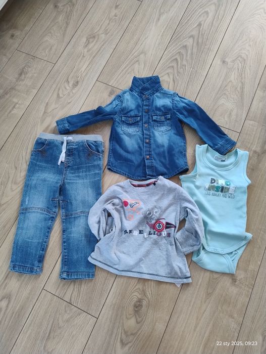 Zestaw ubrań. Rozmiar 86. Cena za całość.