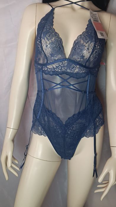 Hunkemöller body koronkowe M pas do pończoch