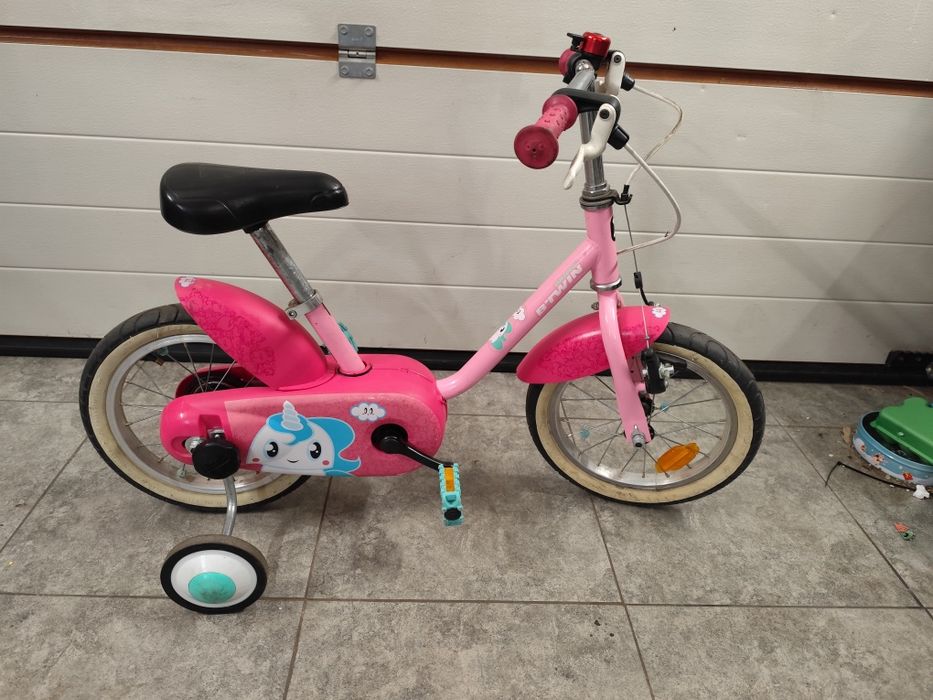 Różowy rowerek BTWIN 14cali