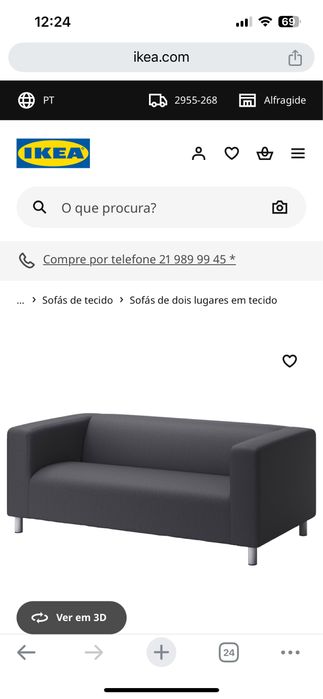 Sofa 2 lugares ikea usado