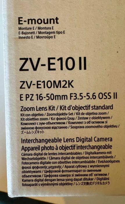 Sony ZV-E10 II + 16-50mm, Praticamente Nova + Cartão 128GB