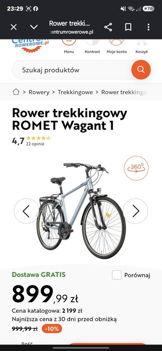 Rower trekkingowy ROMET Wagant L