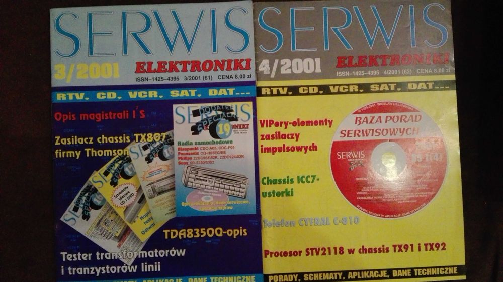 Czasopismo "Serwis Elektroniki" - rocznik 2001