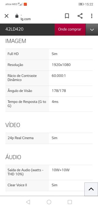 Televisão LG 42