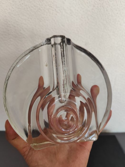 Walther glass wazon na jeden kwiatek vintage retro prl