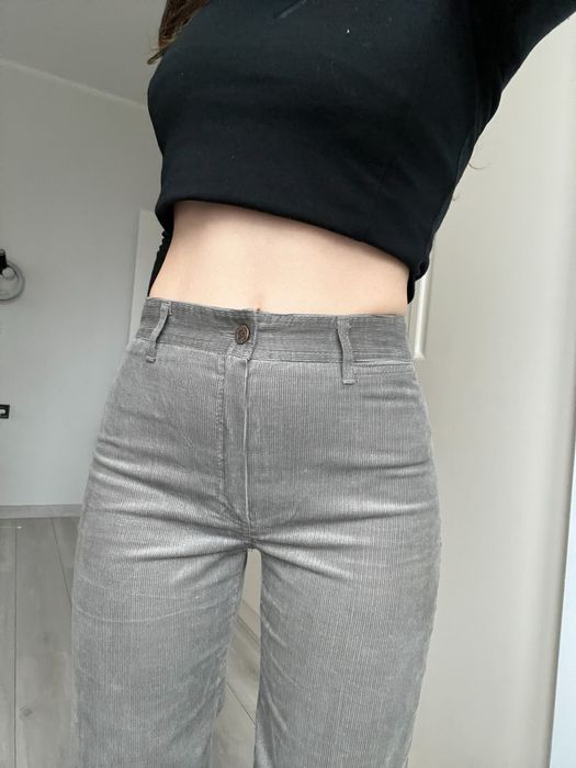 Джинсы вельвет высокая талия 36 s клеш flared bootcut 2000s винтаж