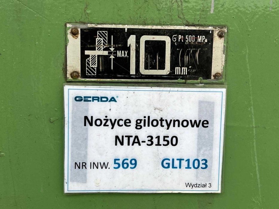 Nożyce gilotynowe – NTA-3150